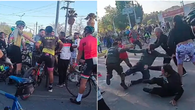 Golpes y piñas en un evento ciclístico de Rivadavia